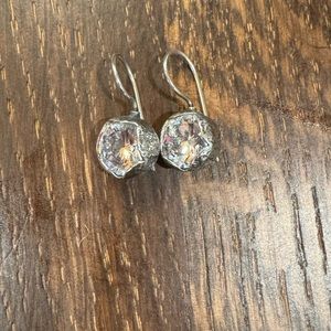 Silpada round CZ earrings